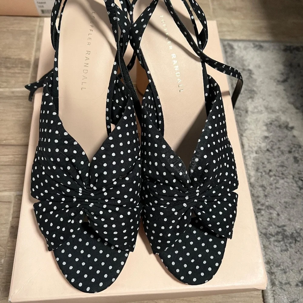 NEW Loeffler Randall polka dot heels Size 9.5 - Picture 2 of 6